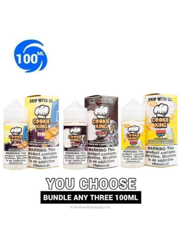 Cookie King Pick 3 Vape Juice Bundle 100ml (300ml)