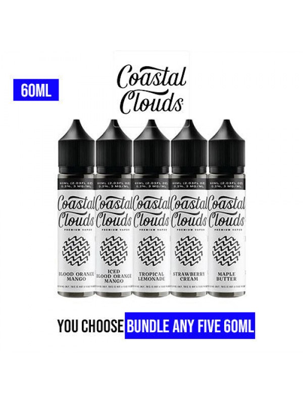 Coastal Clouds Vape Juice 60ml Pick 5 Bundle (300m...