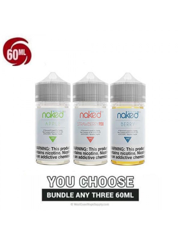 Naked Vape Juice Menthol Pick 3 Bundle (180ml)