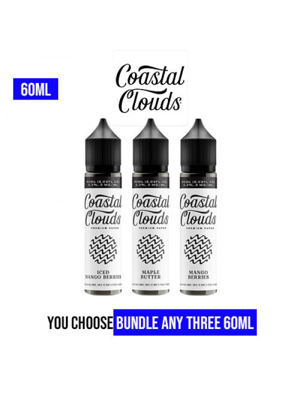 Coastal Clouds Vape Juice 60ml Pick 3 Bundle (180ml)