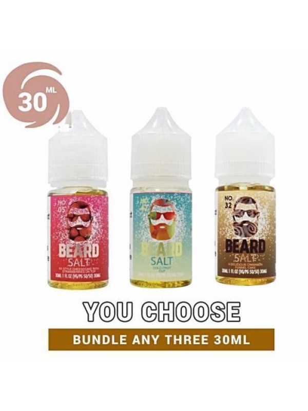 Beard Nicotine Salts 30ml Pick 3 Bundle