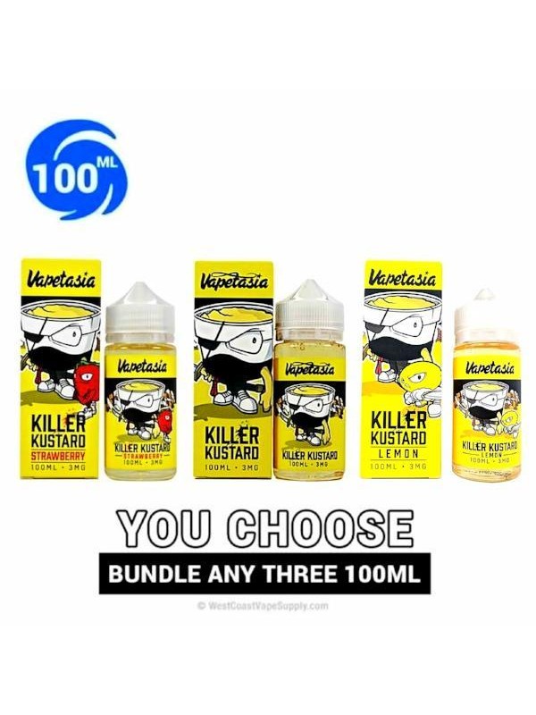 Killer Kustard Vape Juice Bundle by Vapetasia 100ml (300ml)