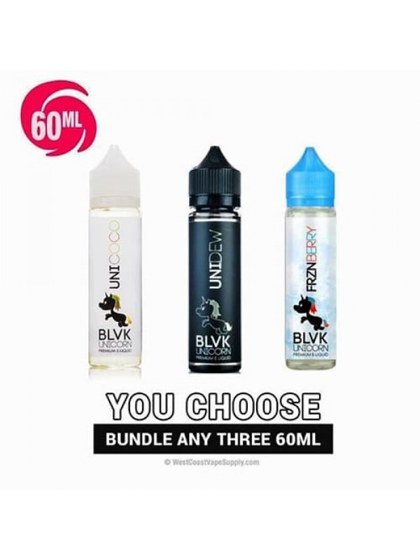 BLVK Unicorn Vape Juice 60ml Pick 3 Bundle (180ml)