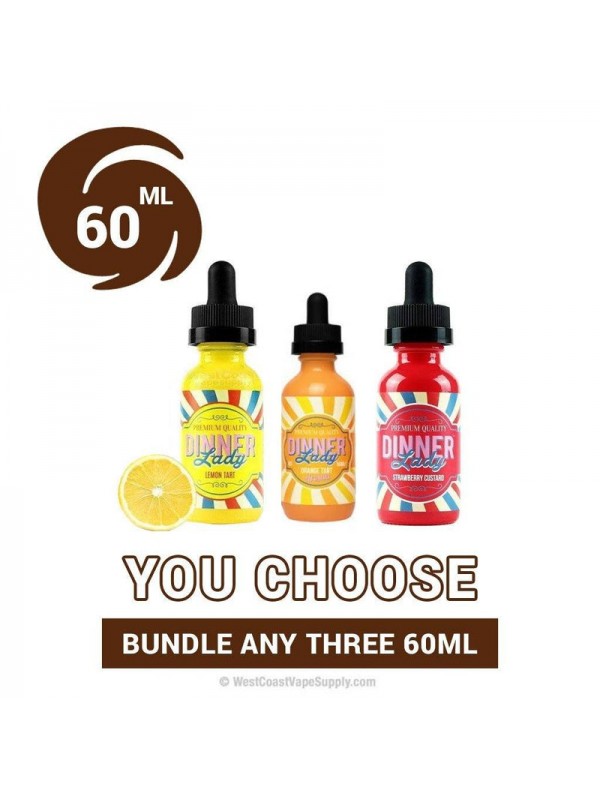 Dinner Lady Vape Juice 60ml Pick 3 Bundle (180ml)