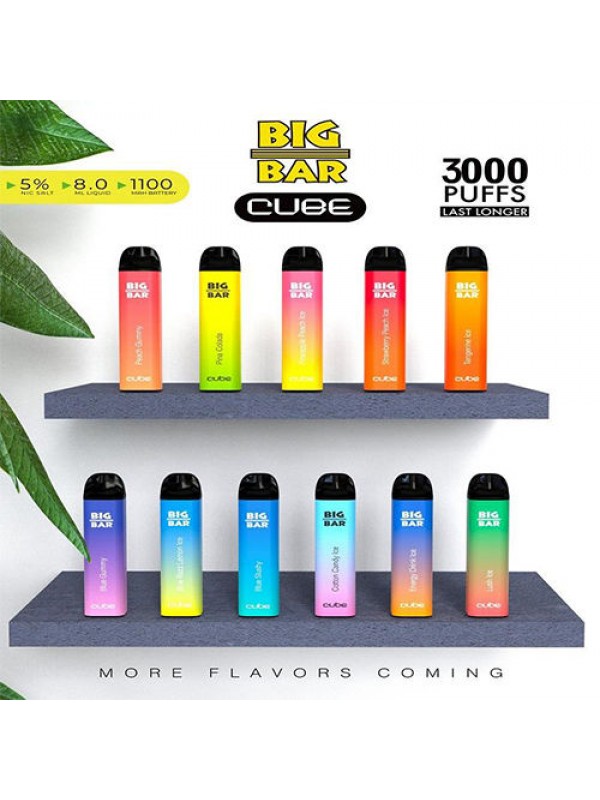 Big Bar CUBE & MAX FLOW DUO Disposable Vape 3000 P...