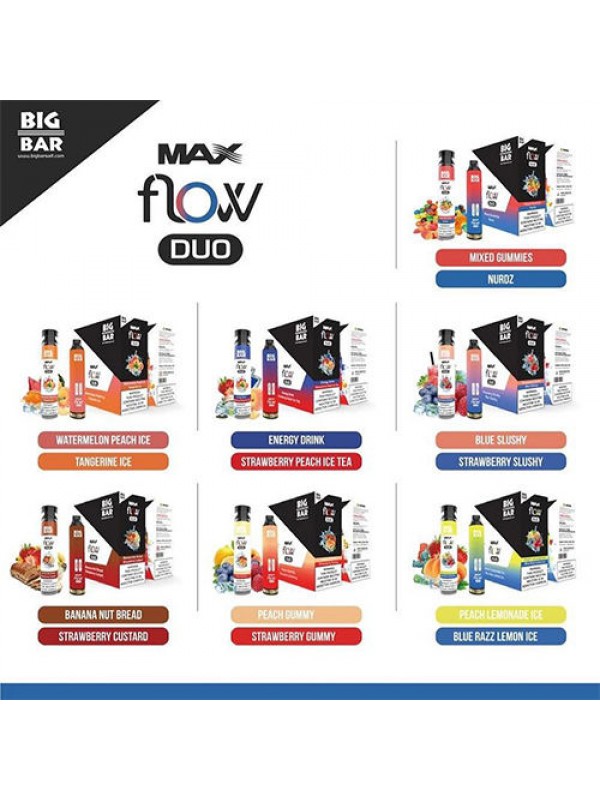 Big Bar CUBE & MAX FLOW DUO Disposable Vape 3000 Puffs