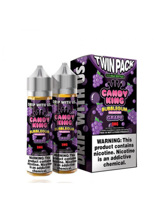 Grape by Candy King Bubblegum Collection Twin Pack 120ml