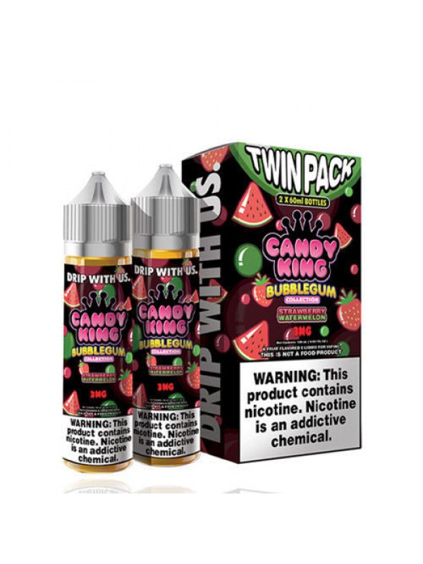 Strawberry Watermelon by Candy King Bubblegum Collection Twin Pack 120ml