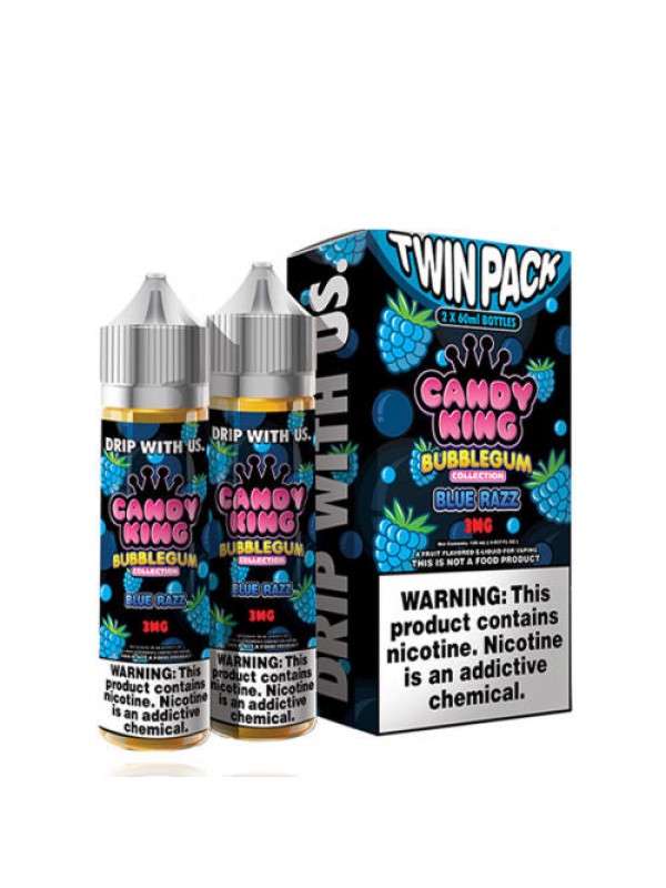 Blue Razz by Candy King Bubblegum Collection Twin Pack 120ml